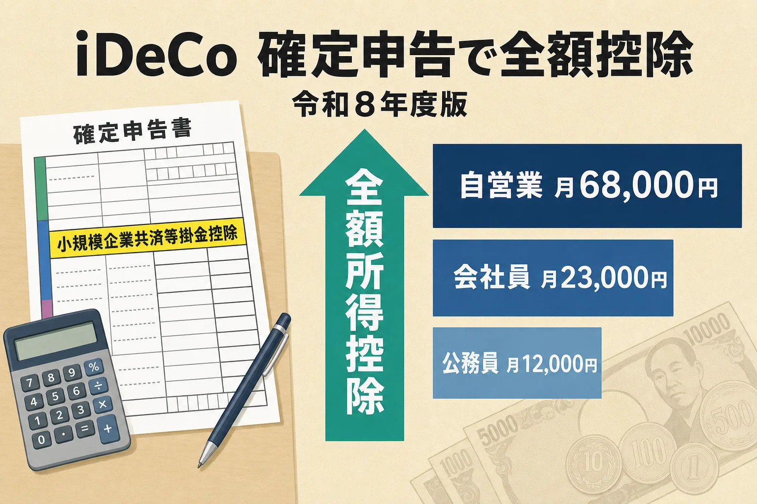 iDeCoの確定申告のやり方｜全額所得控除の節税額